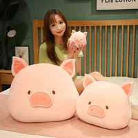 154060cm cute pink pig head plush toy soft stuffed animal pillow cushion pig stuff doll for kids girls gifts