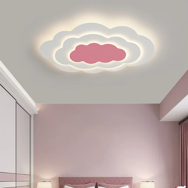 Children's room bedroom lamp girl creative cartoon ceiling lamp modern minimalist room lighting baby eye protection lamps LED