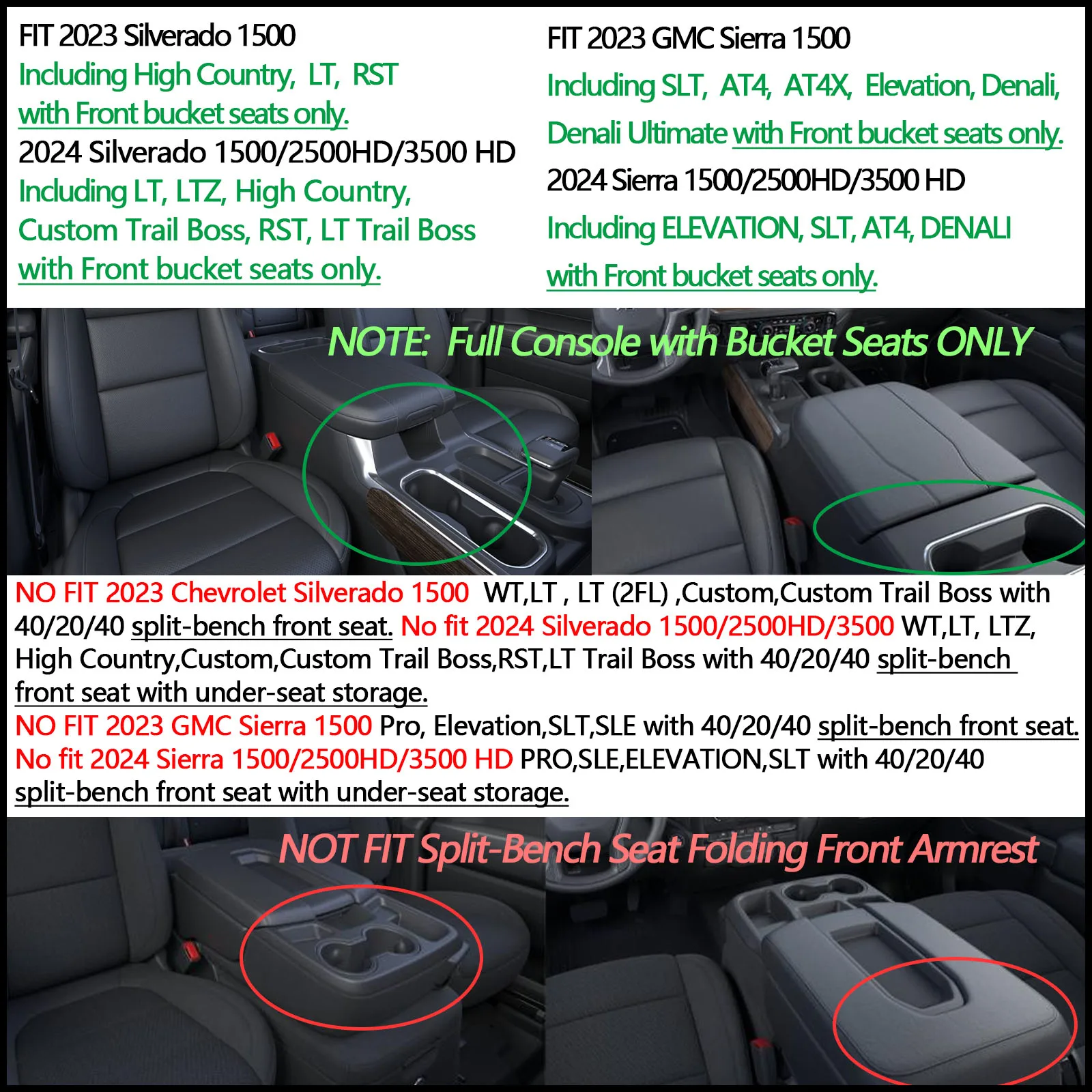 Органайзер для консоли Chevy Silverado/GMC Sierra 1500 2023 2024 года вставной лоток хранения в