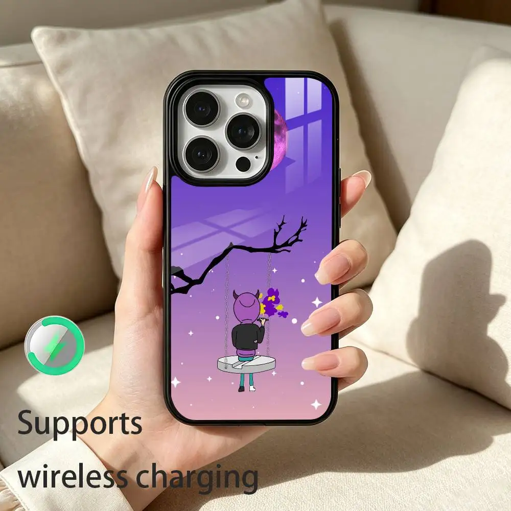 Фото Чехол для телефона Tha Supreme-e Rapper-r T-Thasup для iPhone 12, 13, 14, 15, 16, 17 Pro Max Plus с поддержкой беспроводной зарядки. №4