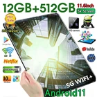 2022 новый оригинальный 4K 12 Гб + 512 Гб памяти Android 11 игровые Обучающие планшеты Поддержка двух карт двойной режим ожидания GPS WiFi умный планшетный ПК