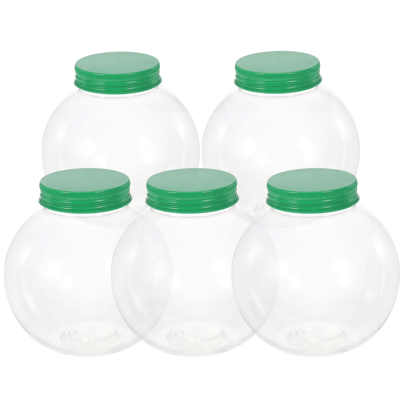 

5pcs Christmas Candy Jar Ball Shaped Candy Container Party Treats Bottle