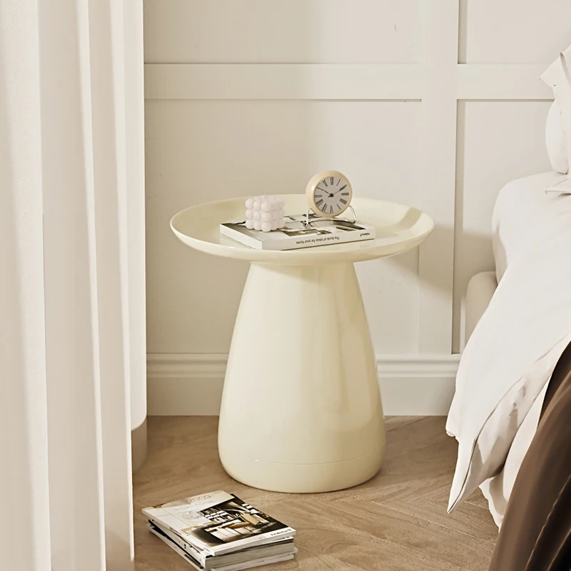

Nordic Creative Round Tea Table Home Small Apartment Living Room Multi-Functional Side Table Ins Simple Small Tea Table Modern
