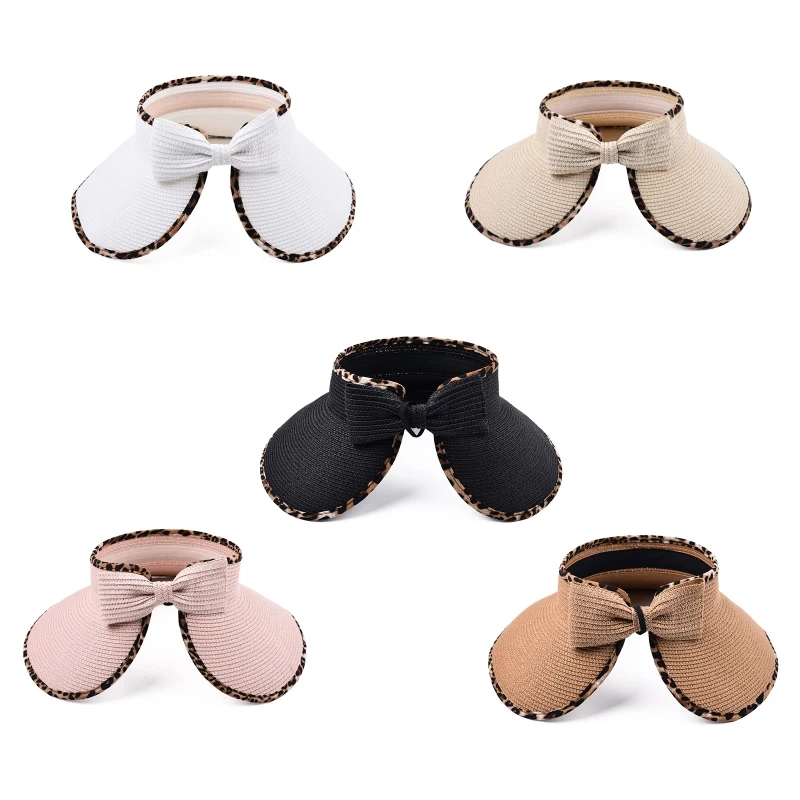 

Шляпа с леопардовым принтом 634C, козырек от солнца, широкая, края, пустая, для летнего повседневного ношения