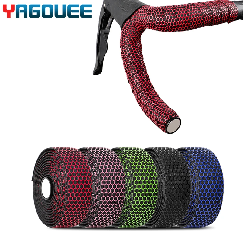

Bike Handlebar Tape Road Bicycle Anti-slip Silica Gel EVA Shock Absorption Handle Bar Tape Cycling Wrap End Plug bike handlebar