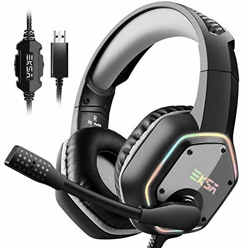 

EKSA E1000 7,1 объемный звук RGB игровая гарнитура-серый