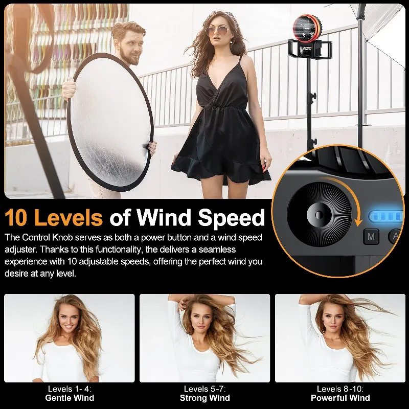 Профессиональный студийный вентилятор LENSGO 50 Вт портативный мини-вентилятор с