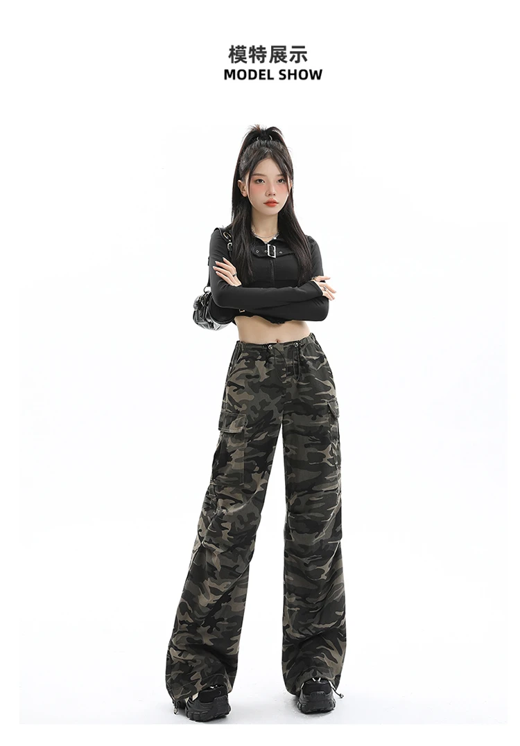 Американские спортивные брюки на шнуровке винтажные камуфляжные комбинезоны в