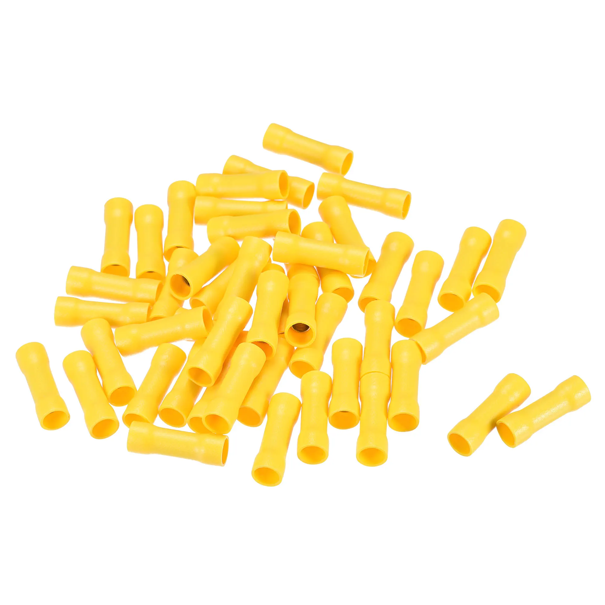 

Uxcell Butt Crimp PVC Terminals Yellow 12-10 AWG Fully Insulated for Electrical Wire Crimping, Pack of 50