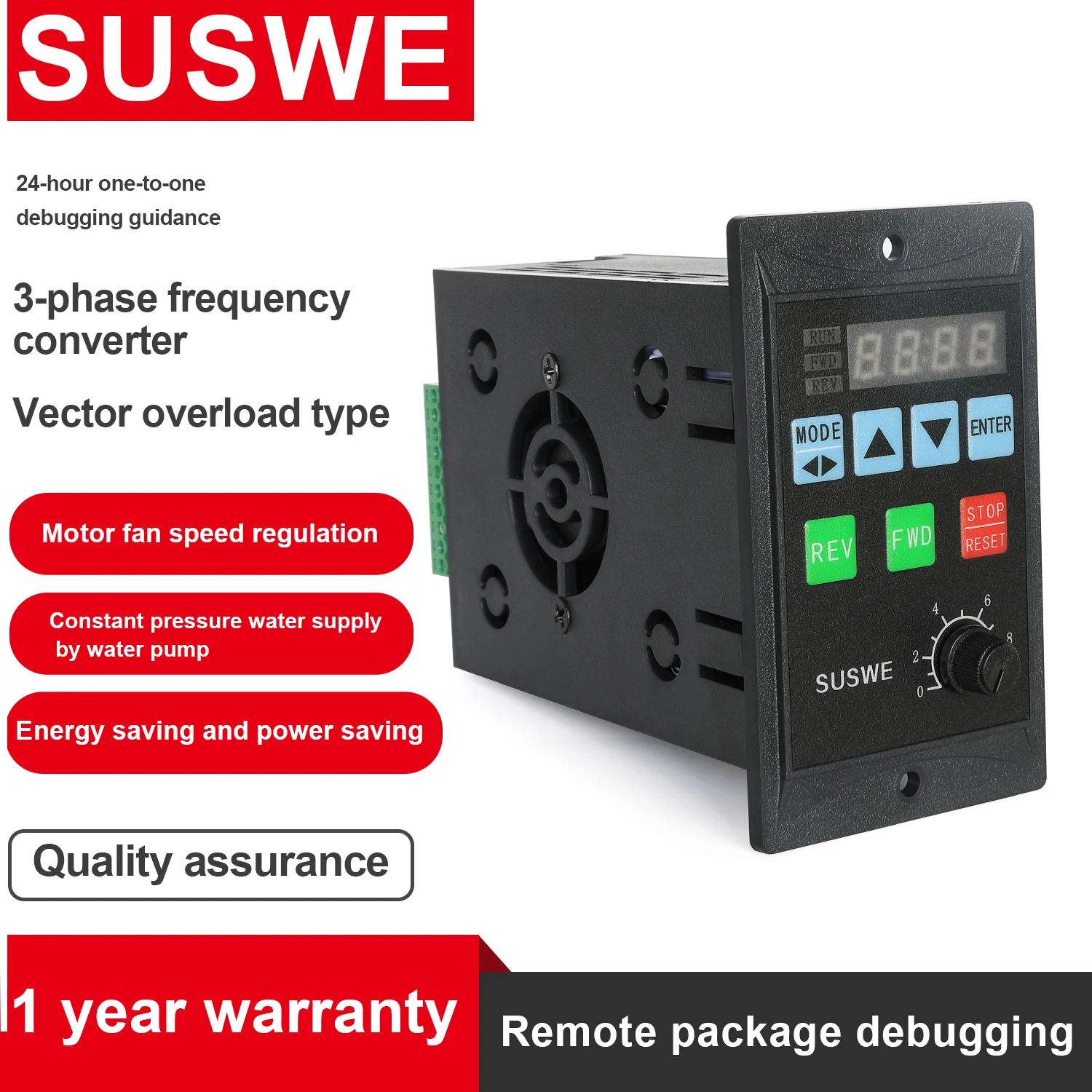 

750W RS485 VFD frequency converter add three-phase motor driver MCU T13-750W-12-H single phase inputSimple frequency converter