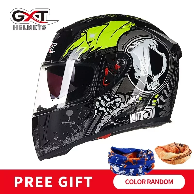 

GXT 358 NEW Genuine full face helmets winter warm double visor motorcycle helmet Casco Motorbike capacete