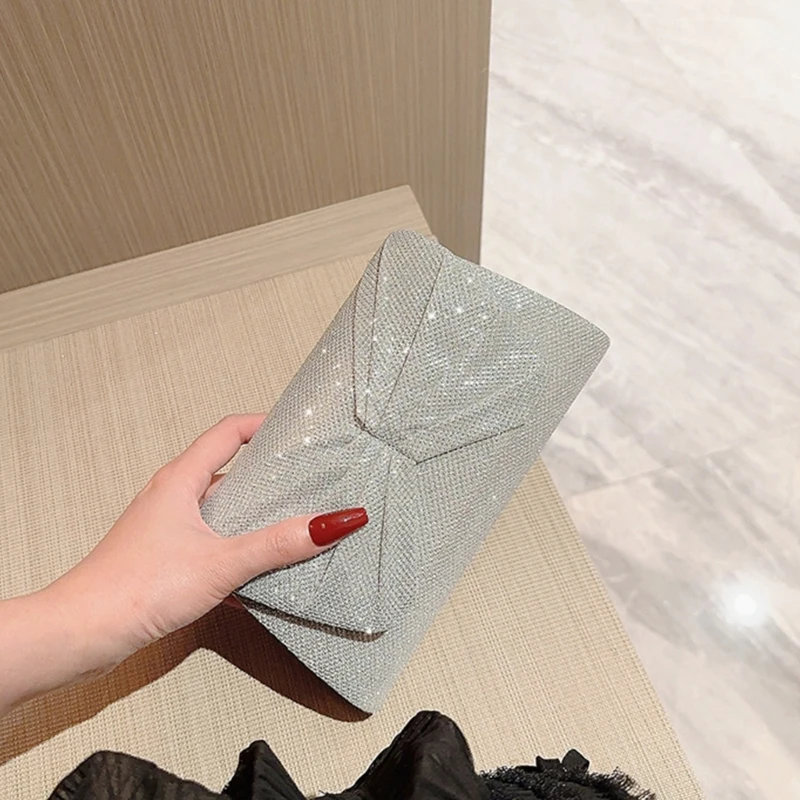 Модная вечерняя сумка через плечо для женщин блестящая банкетная клатчи сумки Ins