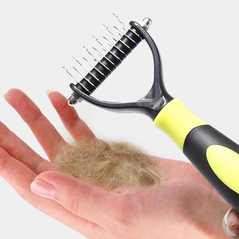 Профессиональная расческа для вычесывания домашних животных двухсторонняя