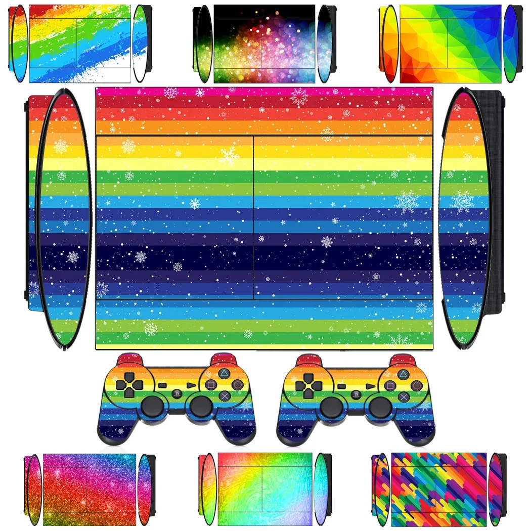 Виниловая наклейка COOL COLOUR Rainbow 1333 для Sony PS3 Super Slim