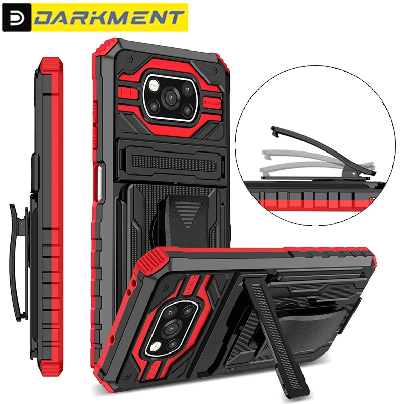 

Shockproof Back Clip Case For Xiaomi Poco X3 M3 X4 M4 Pro NFC X3NFC M4Pro Bracket Phone Cover For Xiaomi 11t 11 Lite 5G GNE Pro