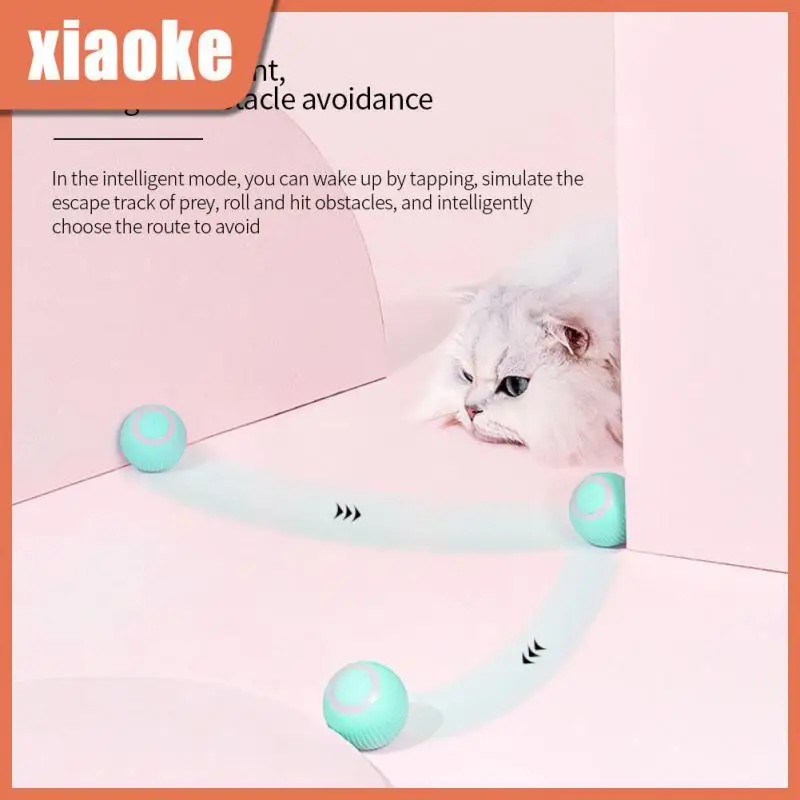 

High Guality Cat Tease Ball Bite Resistance 43mm Gravitational Rolling Ball Self-moving Long Lasting For Cats Training Silicone