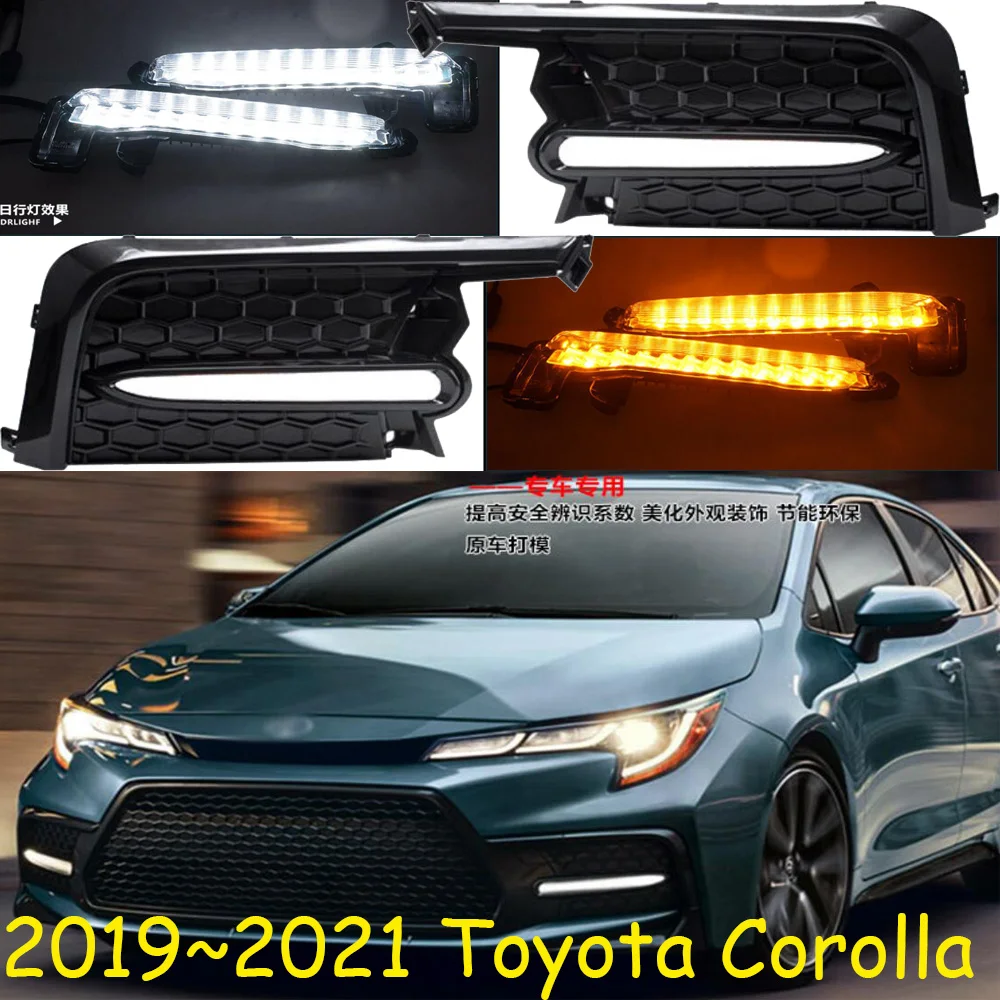 

1 комплект, Автомобильные противотуманные фары на бампер для Toyota Corolla, светодиодный фары дневного света 2019 ~ 2021y, автомобильные аксессуары дл...
