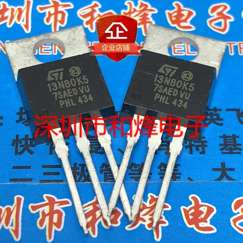 

Free shipping 13N80K5 STP13N80K5 TO-220 800V 12A 10PCS