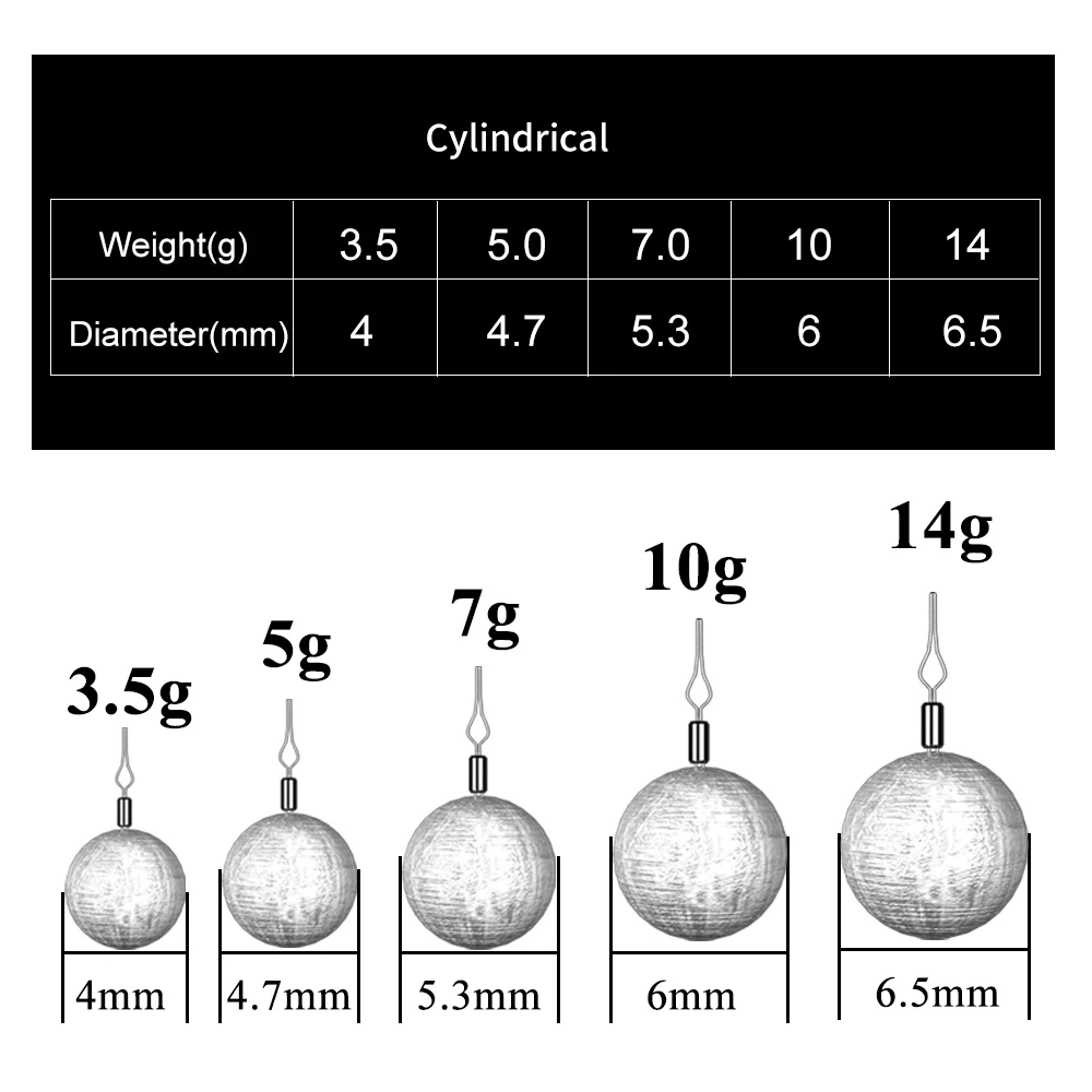 FTK 50 шт./лот Fishing Sinker3.5g 7 г 10 14 грузила для рыбалки на карпа рыболовные приманки