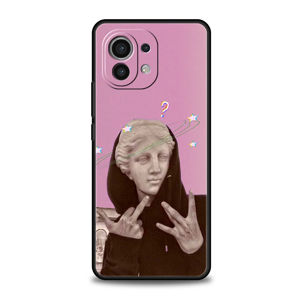 Cartoon Art Statue Abstract Phone Case For Xiaomi Mi X3 X4 NFC F3 M3 M4 GT Note 9T 10T 10 11 Ultra 11T 11X 12 Pro Lite 5G Shell