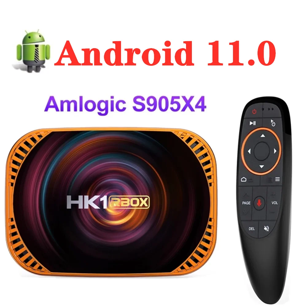 

New Smart TV Box HK1 RBOX X4 Android 11.0 Amlogic S905X4 4GB RAM 128GB ROM 8K 3D HD 2.4G&5G Dual Wifi Media Network Set Top Box