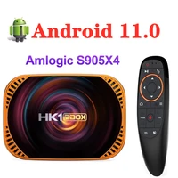 new smart tv box hk1 rbox x4 android 11 0 amlogic s905x4 4gb ram 128gb rom 8k 3d hd 2 4g5g dual wifi media network set top box