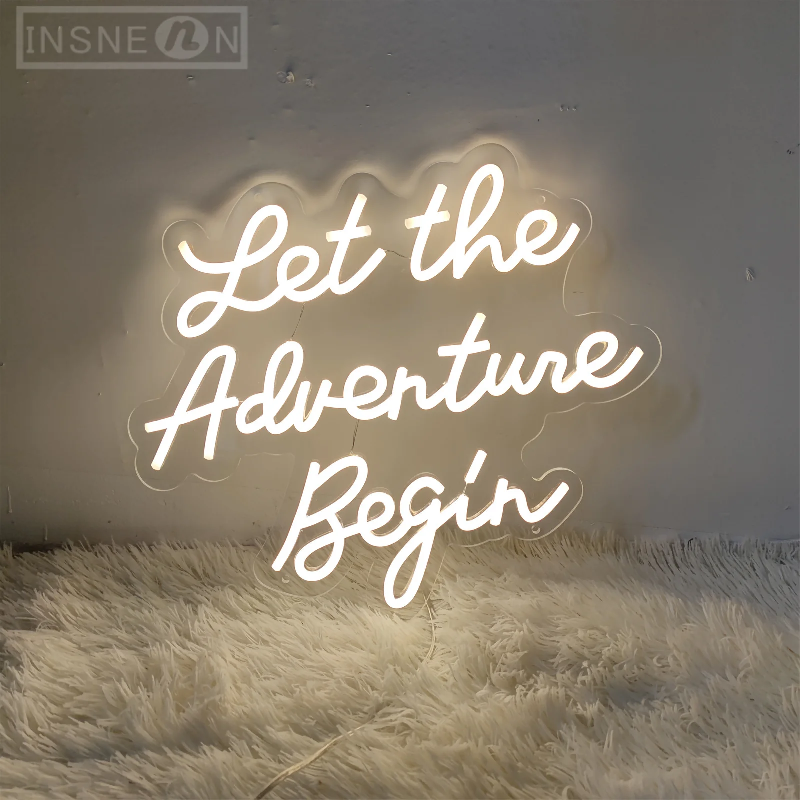 

Neon Sign Let The Adventure Begin LED Neon Light for Party Room Wall Aesthetic Club Bar Gaming Room Decor Neon Sign with Adapter