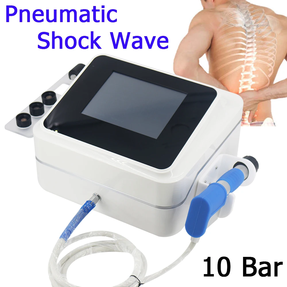 

New 10 Bar Pneumatic Shockwave Therapy Machine Tennis Elbow Muscle Pain Relief Physical Radiation Body Shock Wave Equipment 2022