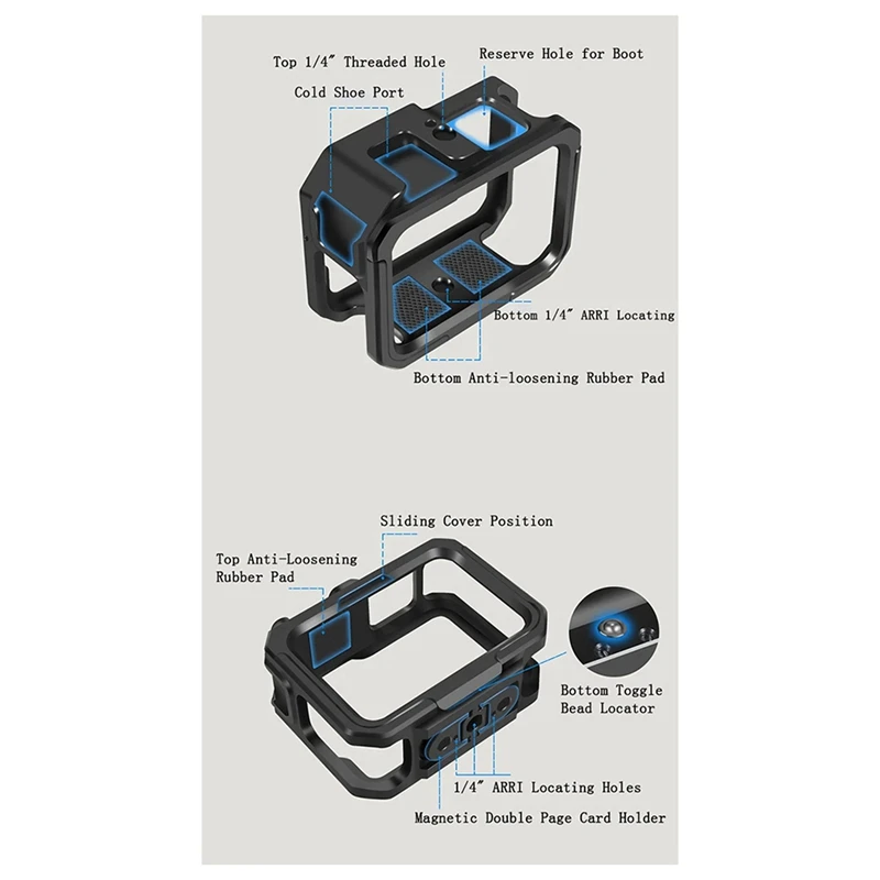 Клетка GTBL для Gopro 13 металлическая клетка быстросъемное крепление полная защитная