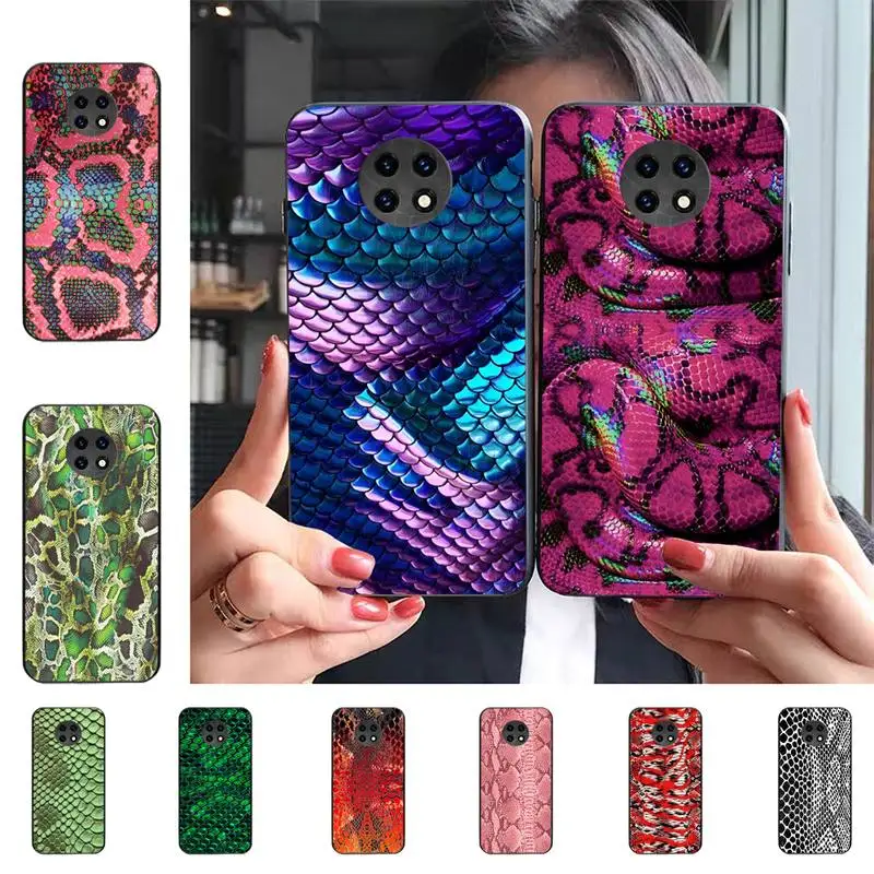 

Snake Skin Phone Case For Redmi 9 5 S2 K30pro Silicone Fundas for Redmi 8 7 7A note 5 5A Capa
