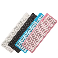 ultra thin portable standard 96 key wireless bluetooth compatible keyboard white black blue pink