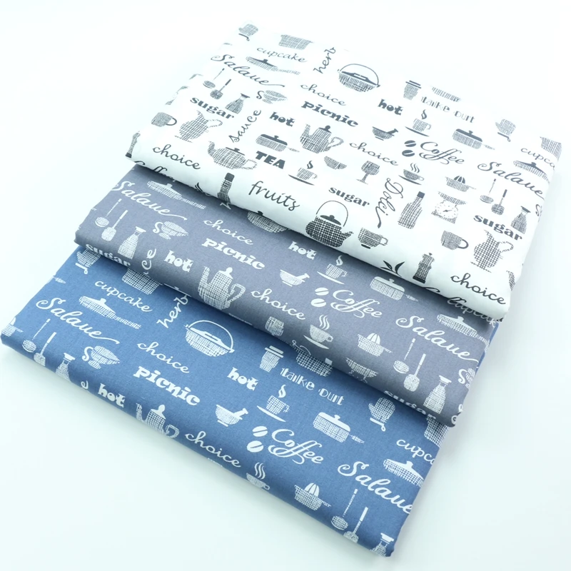 

50*160cm Vintage Printed Soft Fabric For Garment Bags Wallet Making Sewing Handmade Craft DIY Supplies Materials