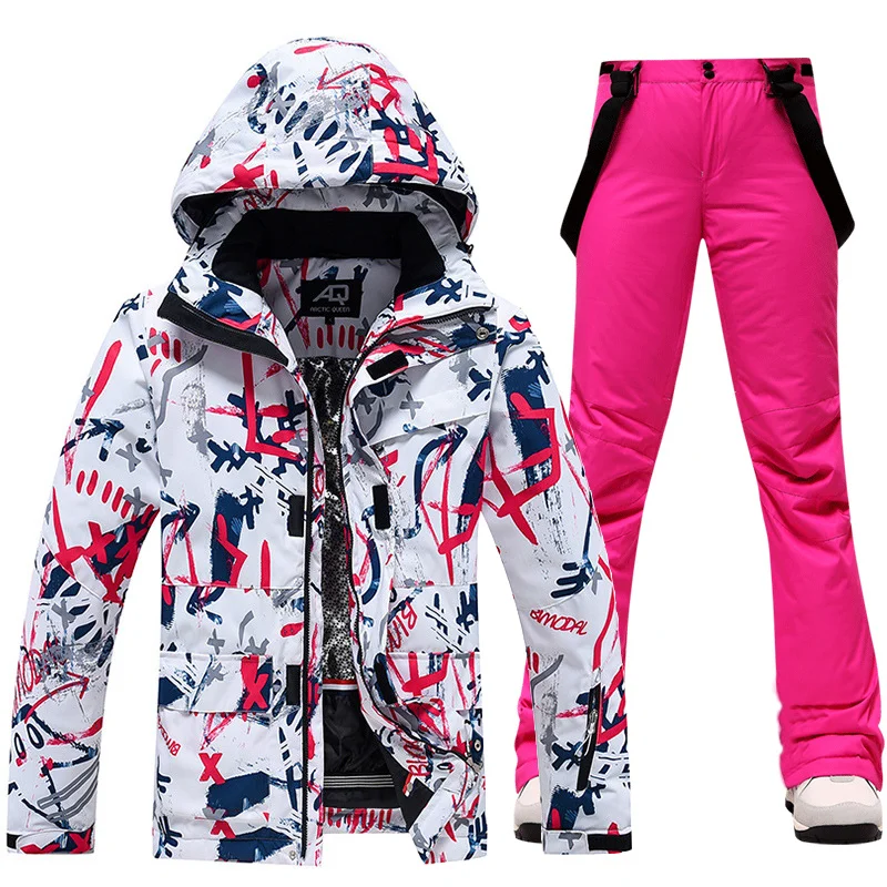 

New 2023 Women Warm Ski Suit Waterproof Snow Jacket and Pants Female Snowboard Wear Winter Sports Breathable Skiing Outfit