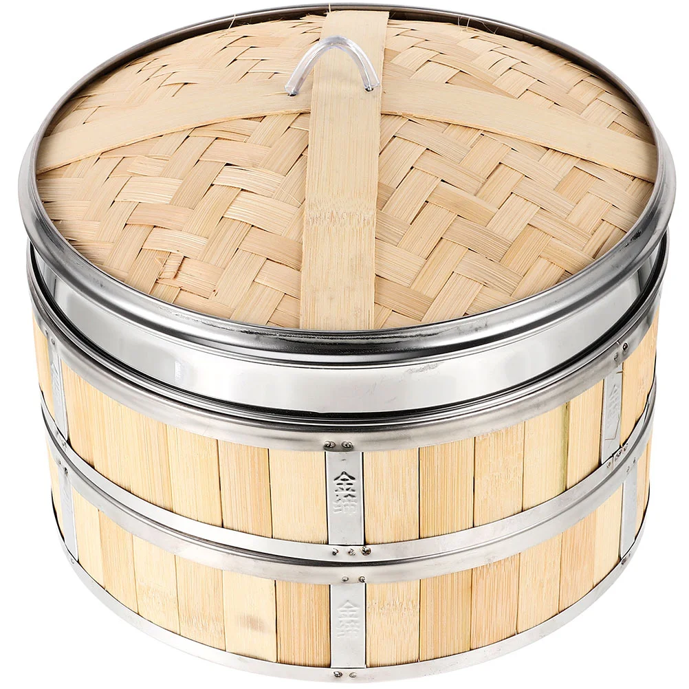 

Пароварка из нержавеющей стали для овощей, корзина для вареников, Бамбуковая полка для продуктов, горшки, китайские корзины