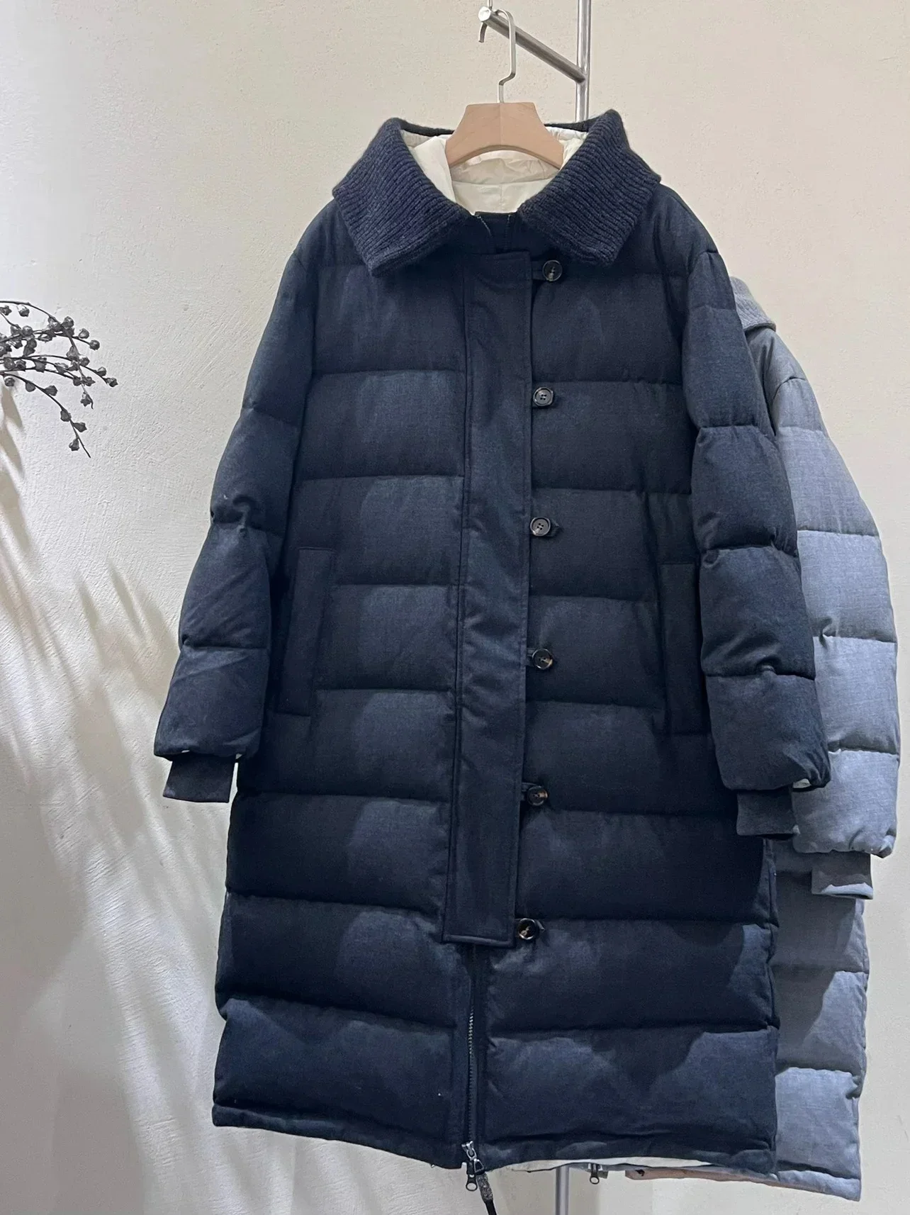 Зимняя длинная куртка 2024 гусиный пух для женщин высококачественные роскошные