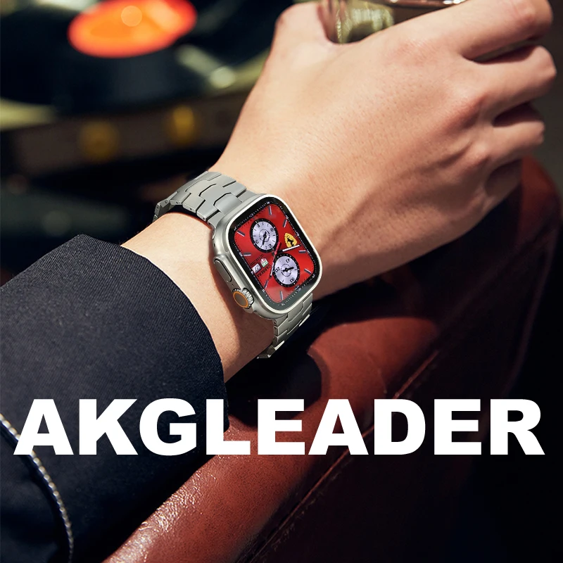 Браслет AKGLEADER Titanium для Apple Watch Ultra 2 1 Ширина 26 мм 45 44 42 iWatch 49 Приблизительный вес