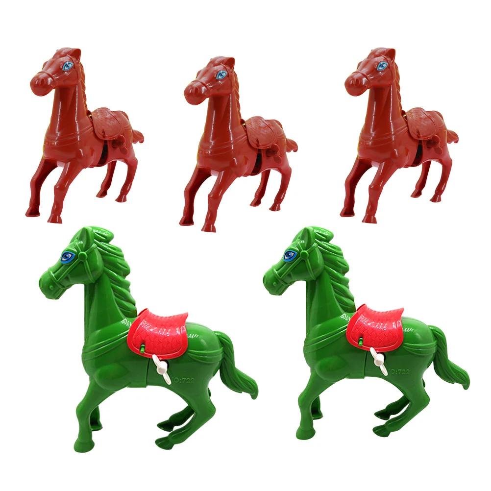 

5pcs Stylish Eco=friendly Wnd-up Wind-up Horse for Gift Child