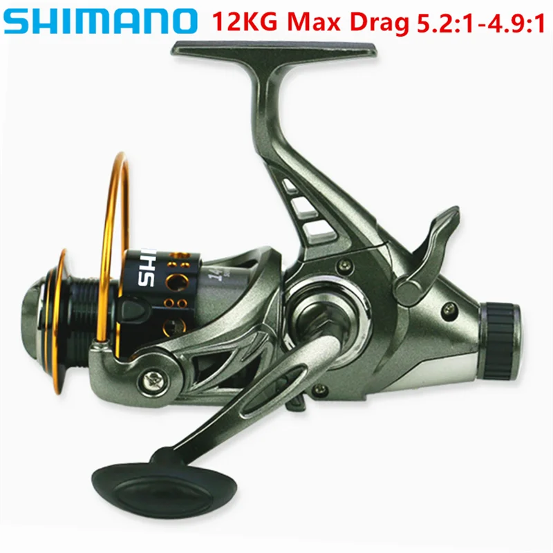 

SHIMANO Dual Release Front and Rear Brake Fishing Wheel 12Kg Max Drag Fishing Reel 4.9:1 High Speed 3000-6000