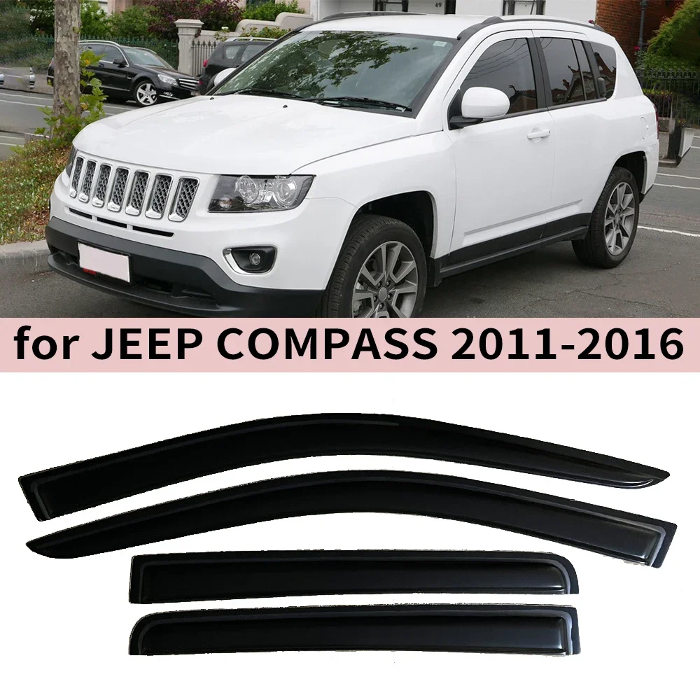 

Для JEEP COMPASS 2011 2012 2013 2014 2015 2016, ветрозащитные дефлекторы, защита от дождя, дверной козырек, вентиляционные шторы, оконный козырек