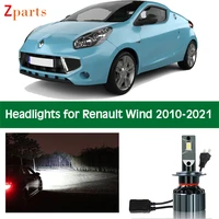 car headlamp for renault wind led headlight bulbs low beam high beam canbus white 12v 6000k auto lights front lamp accessories