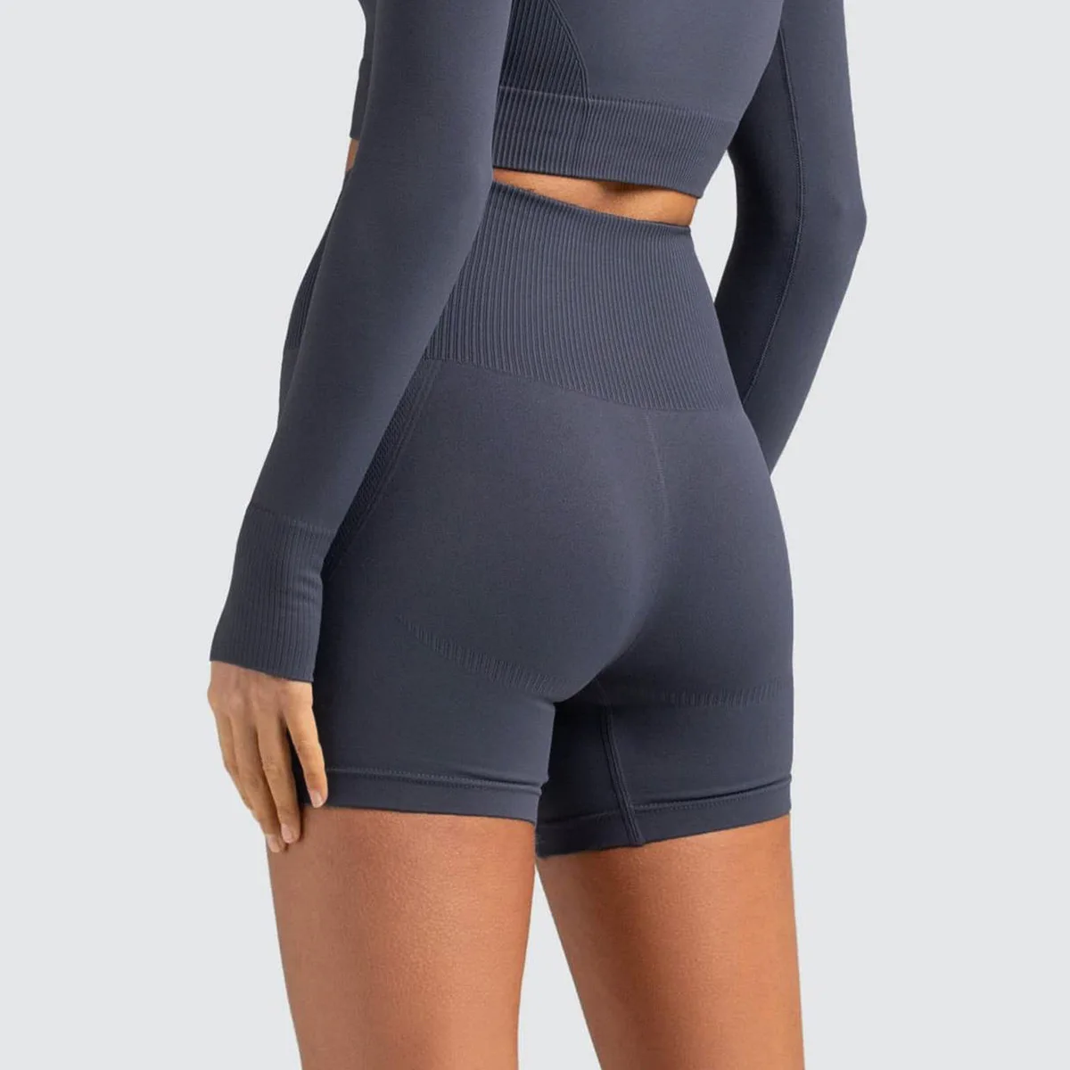 Шорты женские бесшовные с высокой талией для фитнеса и йоги |