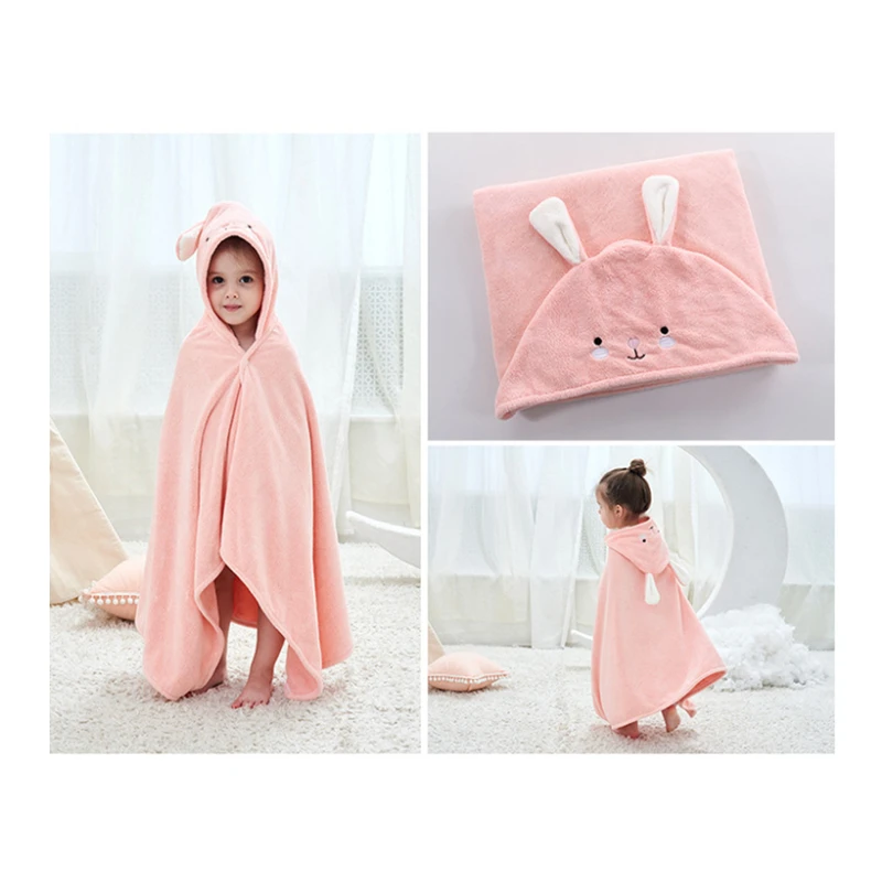 Baby Hooded Towel Bath Coral Fleece for Kids Bathroom 67*120 CM High quality Free Shipping