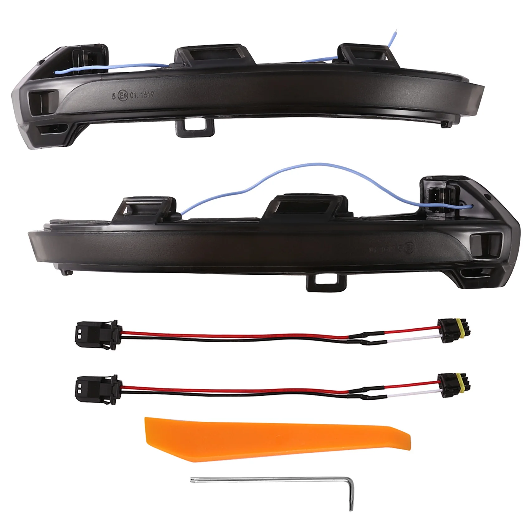 

LED Dynamic Side Mirror Indicator, for Golf 8 MK8 GTE GTD 2020 2021 Rearview Turn Signal Flashing Lights, Blue&Amber