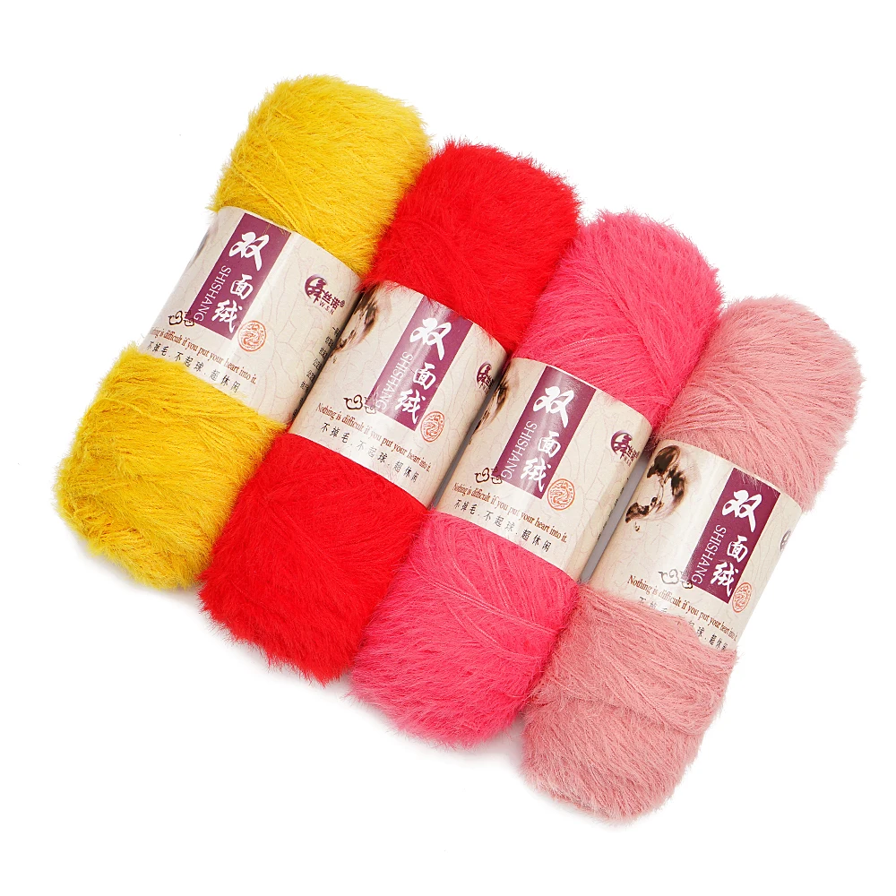 100 г/Лот 3-слойная Двусторонняя мягкая войлочная пряжа для ручного вязания