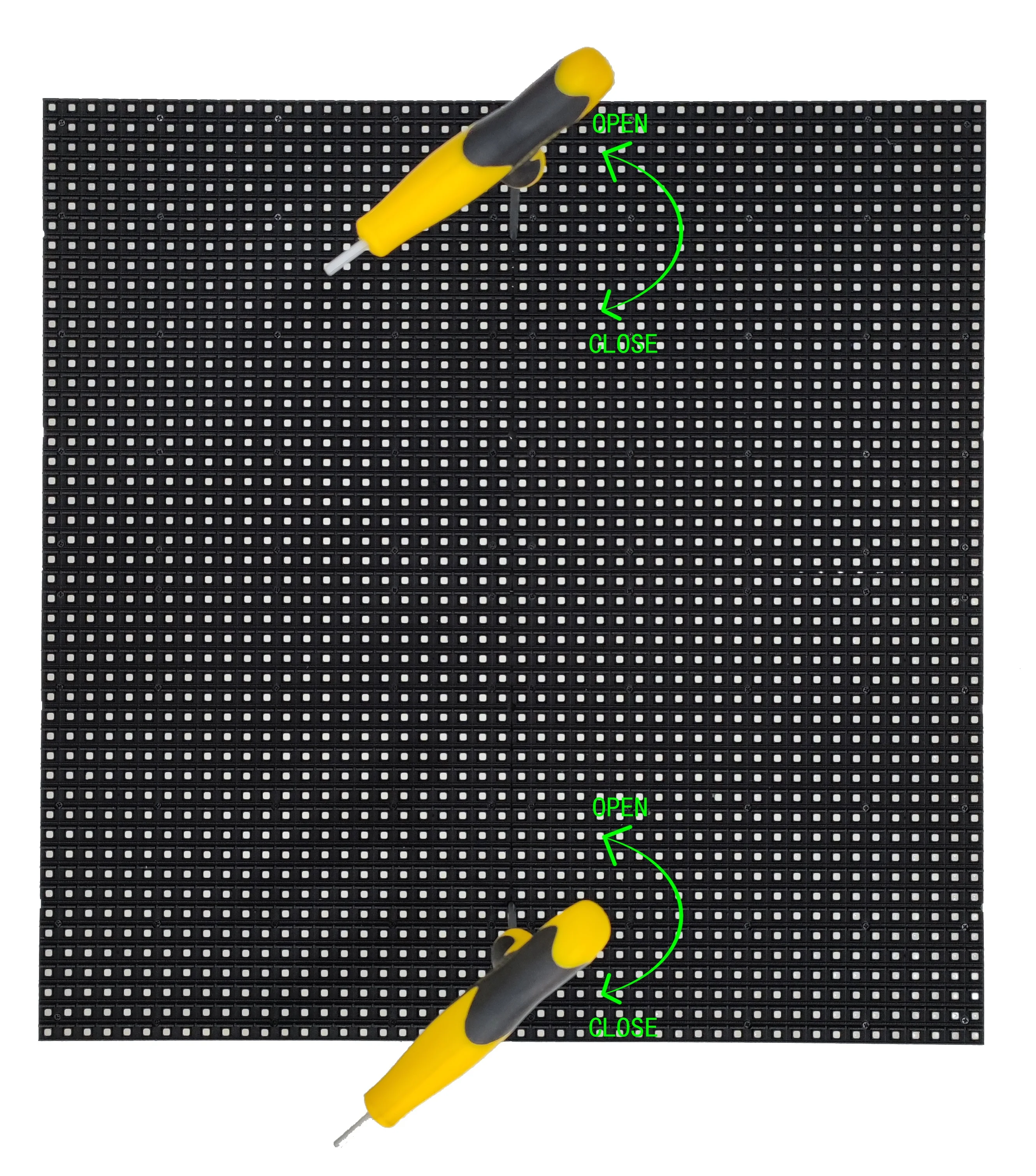 

Front Maintenance Led Display Module With Screw Thin Led Screen Full Color led digital clock display