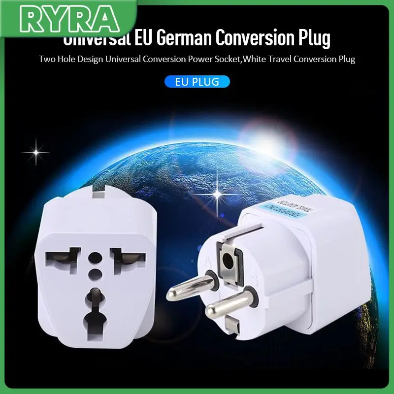

250V 10A 800W Universal EU GER AU Plug Adapter White Travel Converter Conversion Plug European Germany Chinese Power Socket