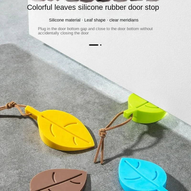 1 шт. милый мультяшный стиль листьев дверной стопор силиконовый безопасный для