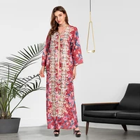 sweet pink abaya dress 2022 muslim dubai floral embroidery jalabiya moroccan caftan oman arabic ethnic clothes cotton