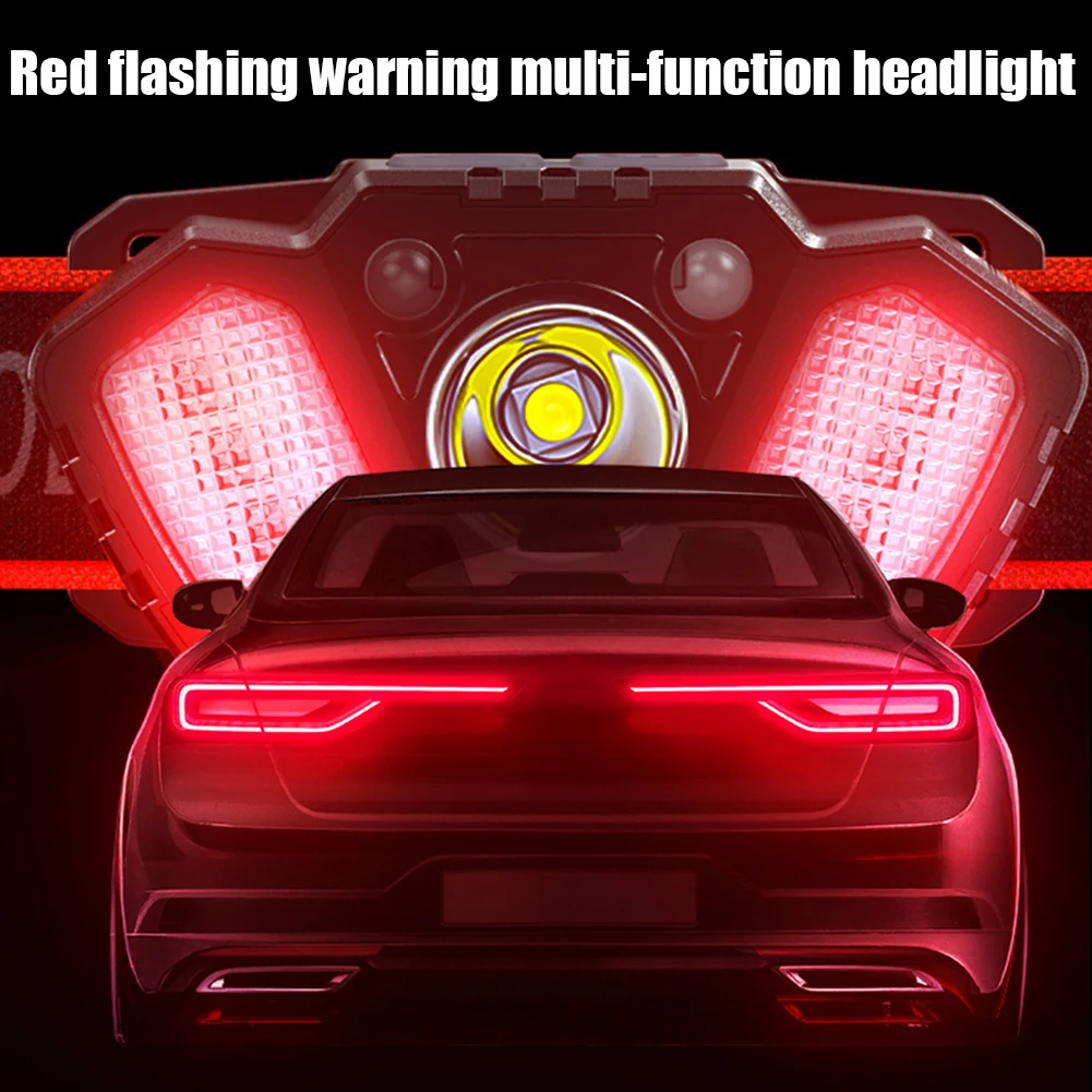 

Светодиодный Многофункциональный Головной фонарь XPE +, умная волновая Индукционная USB-лампа с мощсветильник светом, s 90 градусов свободного ...