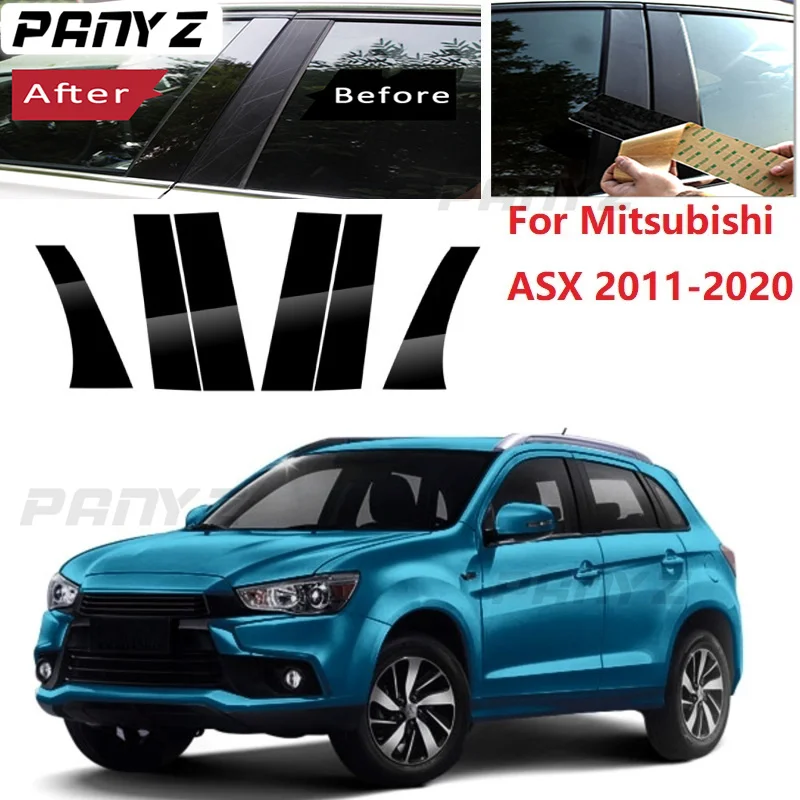 

Новое поступление, 6 шт. полированные столбики для Mitsubishi ASX 2011-2020, обшивка для окна, наклейка на колонку BC